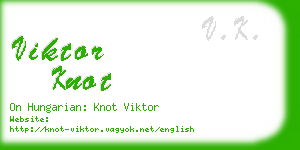 viktor knot business card